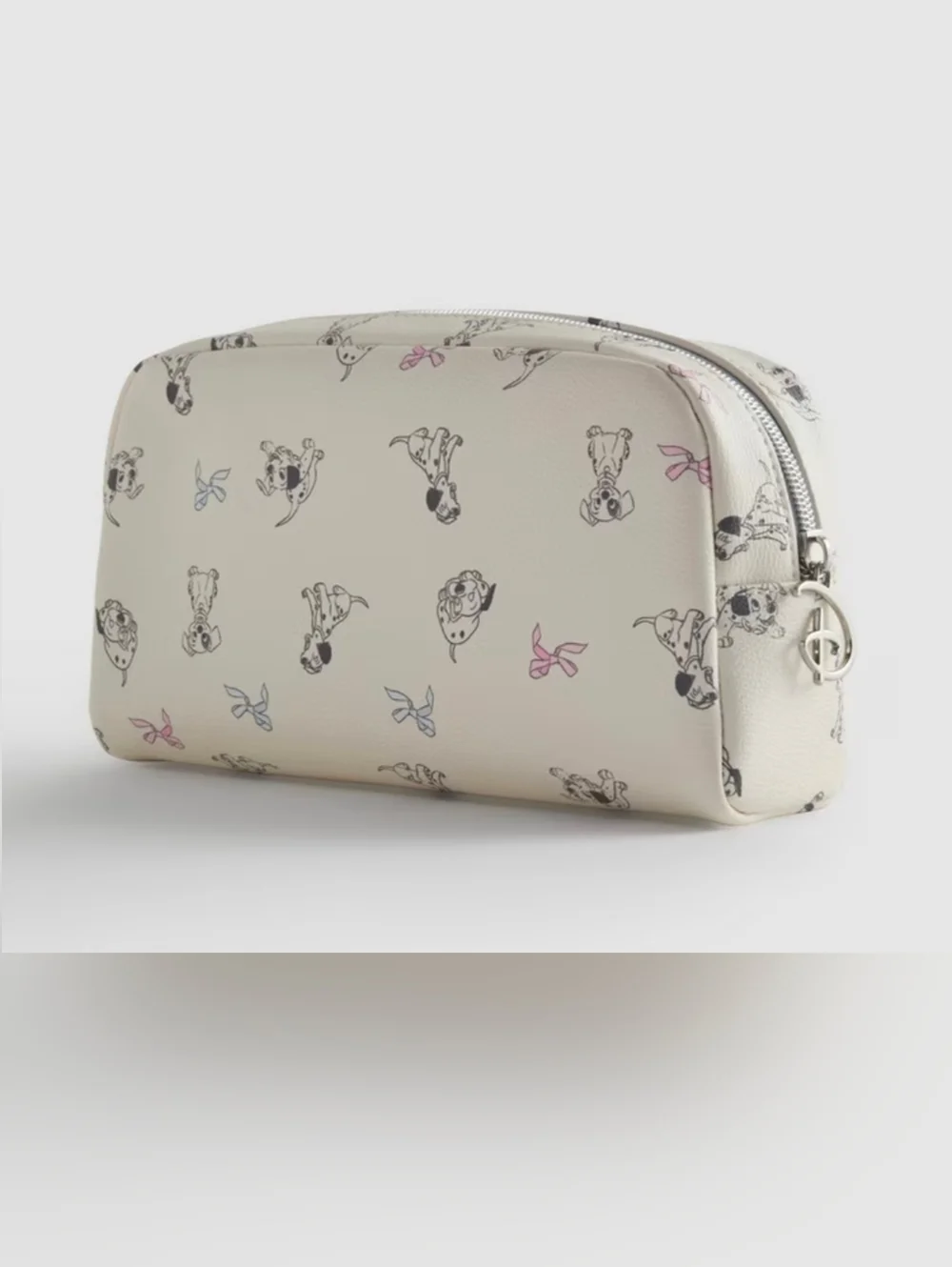 Disney 101 Dalmatians Cream Cosmetic Bag with Pink & Blue Bows - Picture 4 of 8